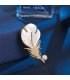 XSB109 - White Feather Saree Brooch